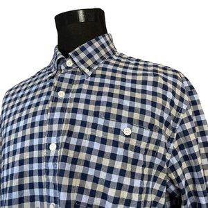 Orvis | Men's Blue Check Long Sleeve Button Front Shirt XL